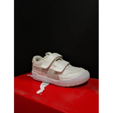 PUMA Sneaker in pelle Bianca con logo Argento