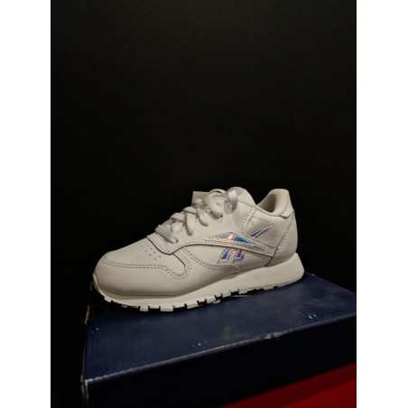 REEBOOK Sneaker in pelle Total White con logo Cromo